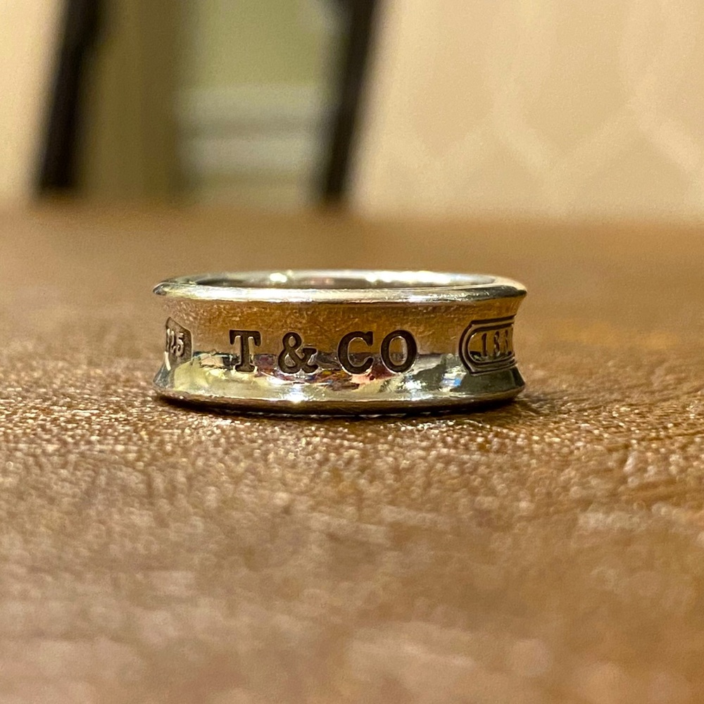 Tiffany & Co. 1837 Sterling Silver Concave Ring, Size 7